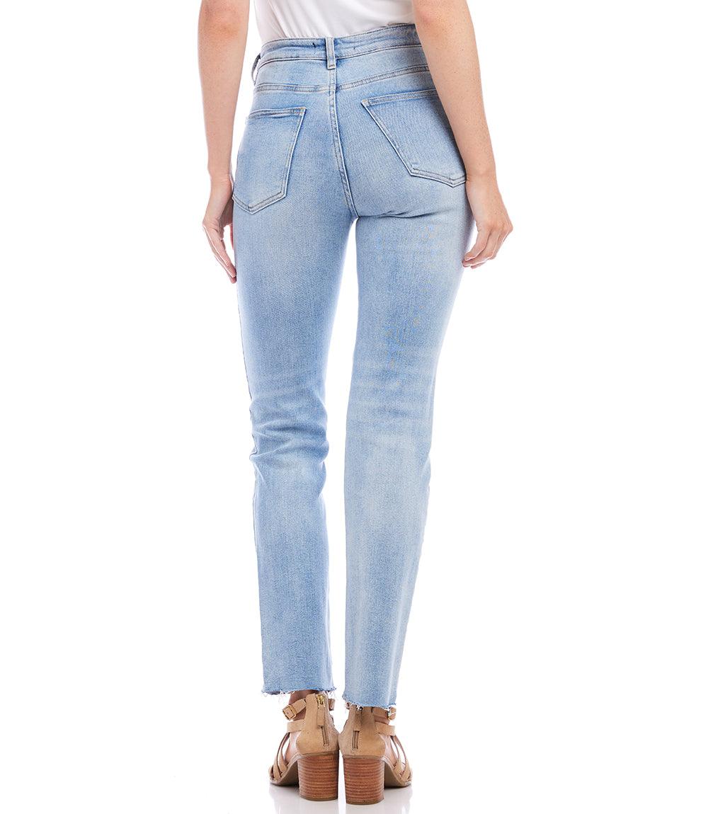 Raw Hem Straight Jeans - Image 5