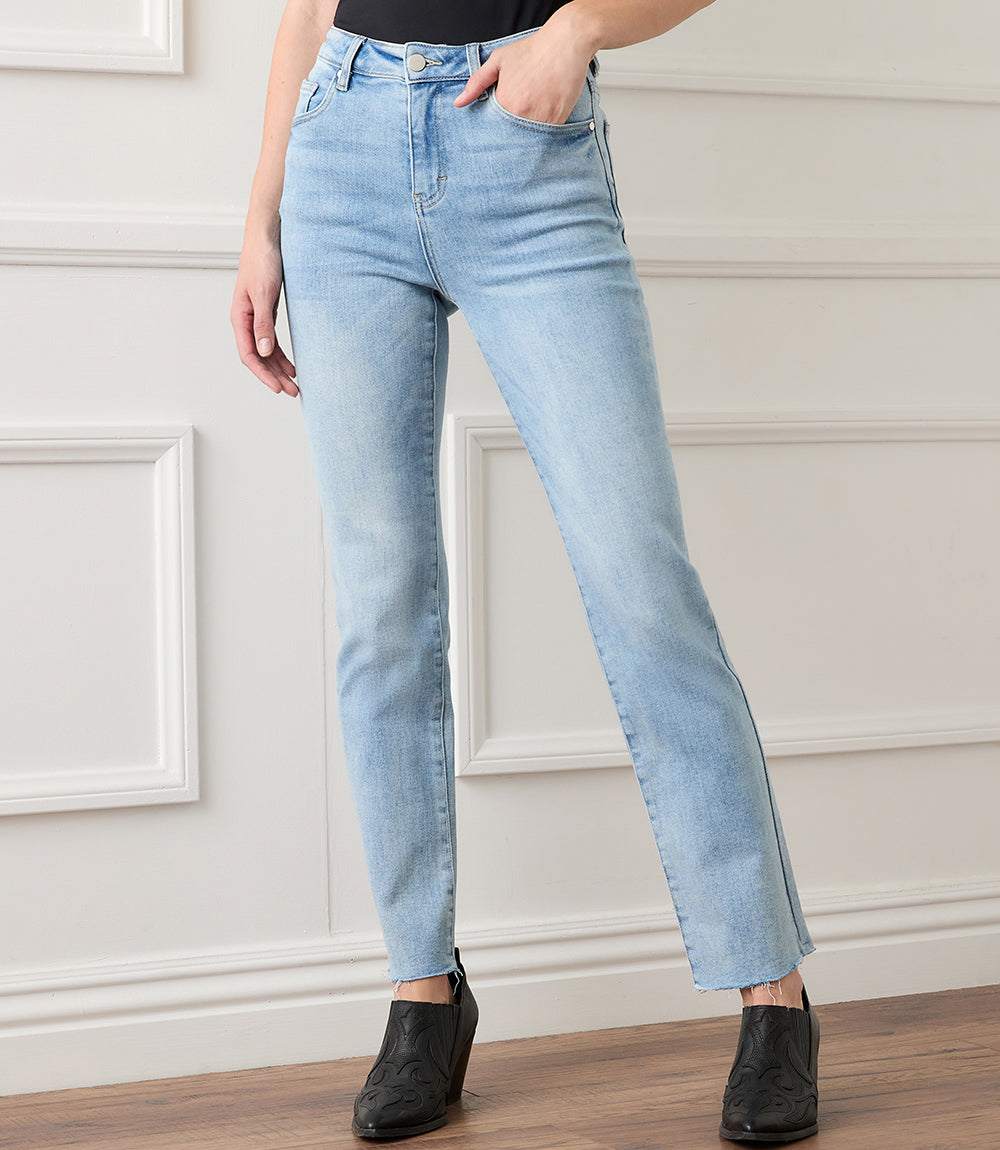Raw Hem Straight Jeans - Image 6