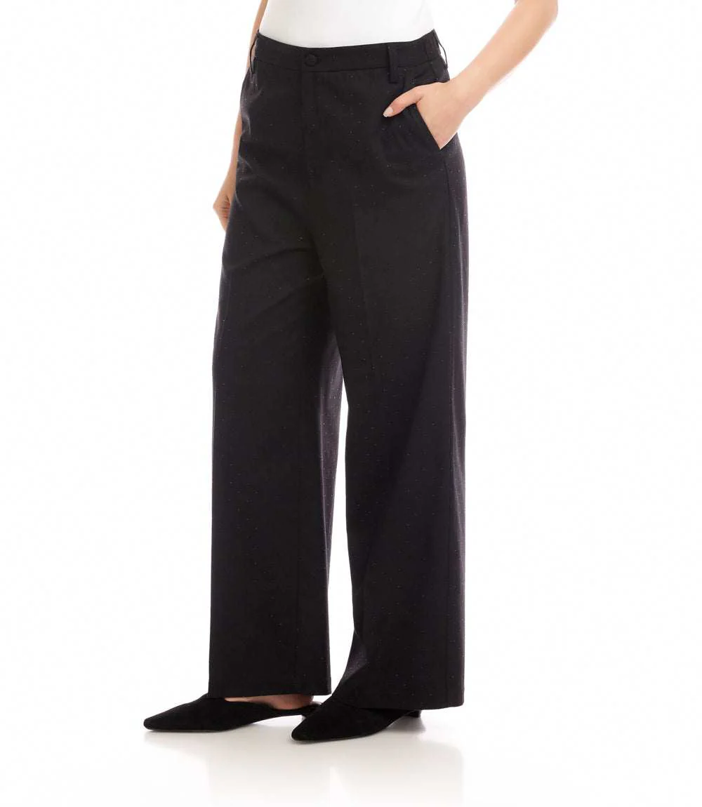 Rhinestone Embellished Wide-Leg Trousers - Image 4