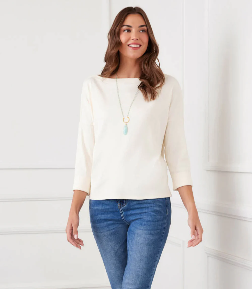 Ribbed Boatneck Top - Image 2