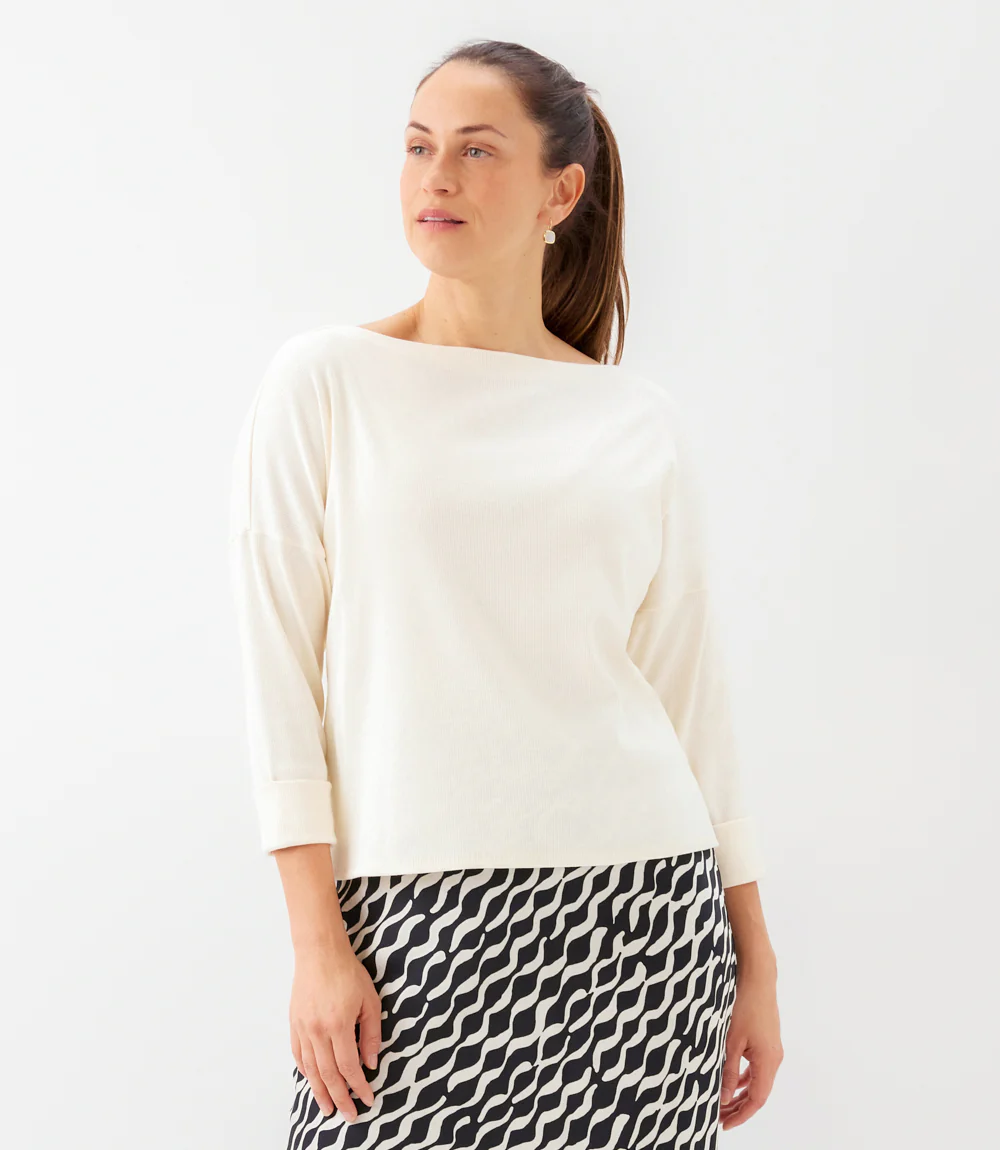 Ribbed Boatneck Top - Image 3