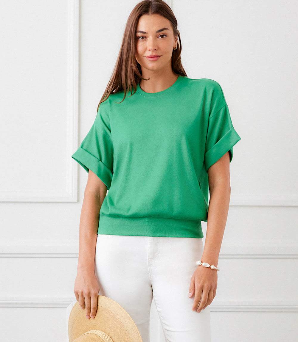 Ribbed Cuffed Sleeve Top - Image 6