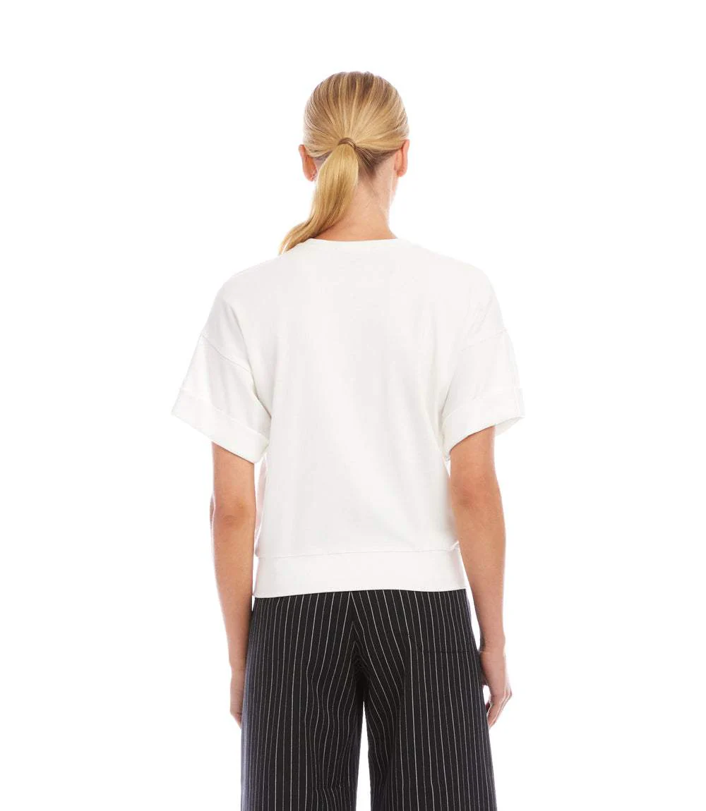 Ribbed Cuffed Sleeve Top - Image 4