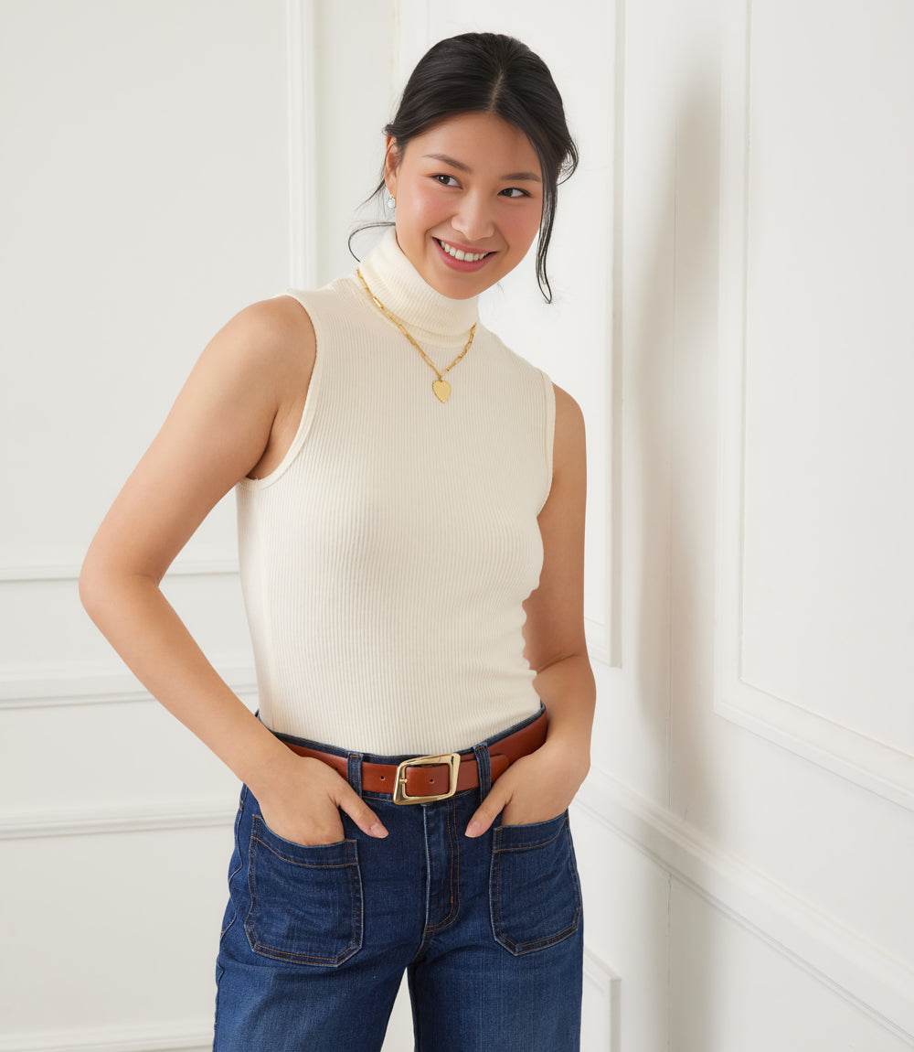 Ribbed Turtleneck Tank - Image 5