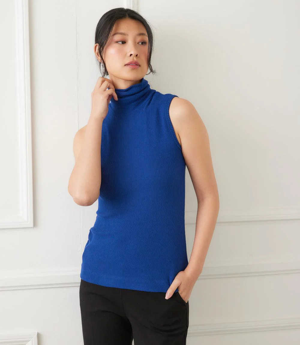 Ribbed Turtleneck Tank