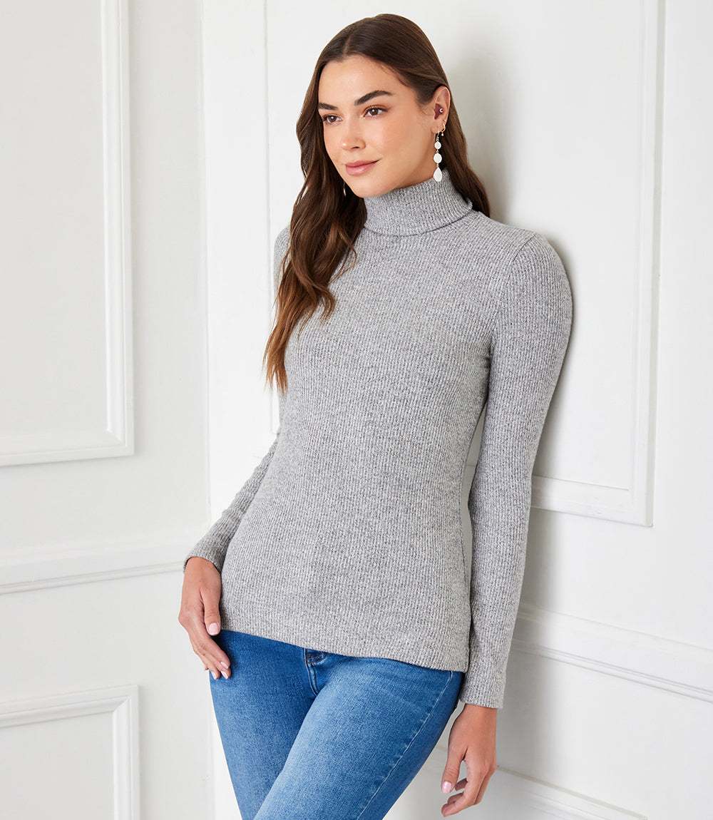 Ribbed Turtleneck Top - Image 4