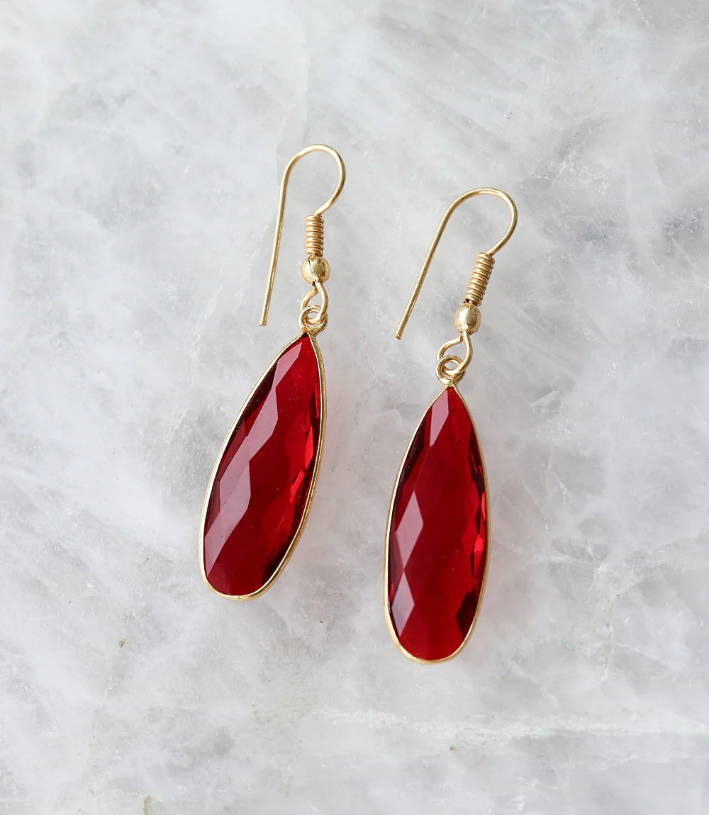 Ruby Quartz Earrings - Image 2