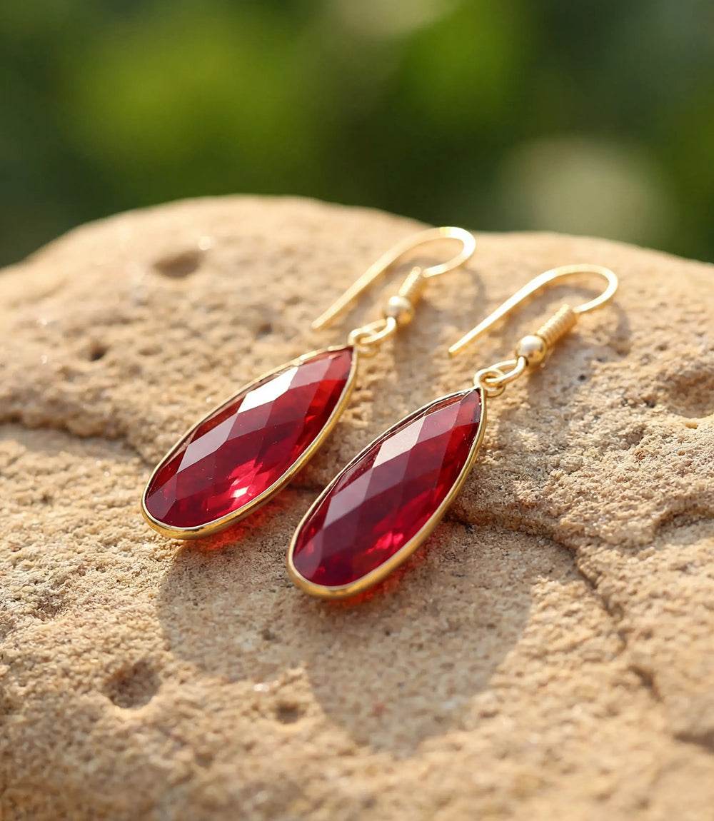 Ruby Quartz Earrings - Image 4