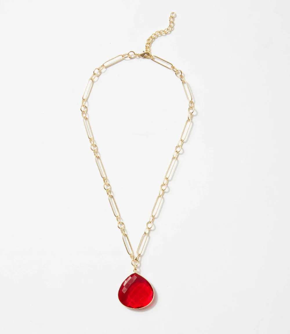 Ruby Quartz Pendant Necklace - Image 10