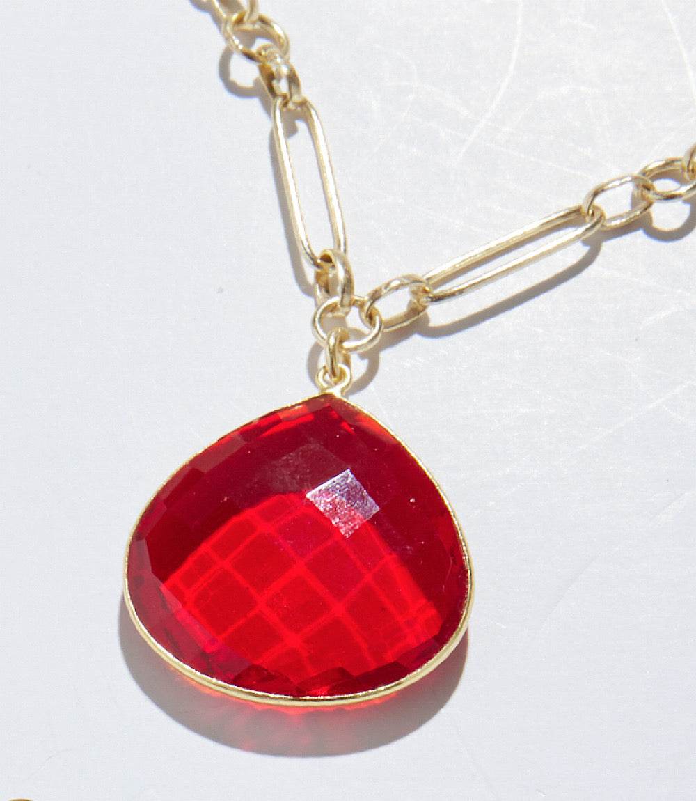 Ruby Quartz Pendant Necklace - Image 9