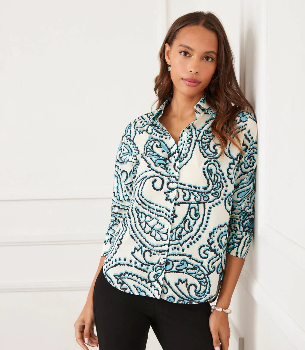 Ruched Sleeve Button-Up Shirt - Image 2