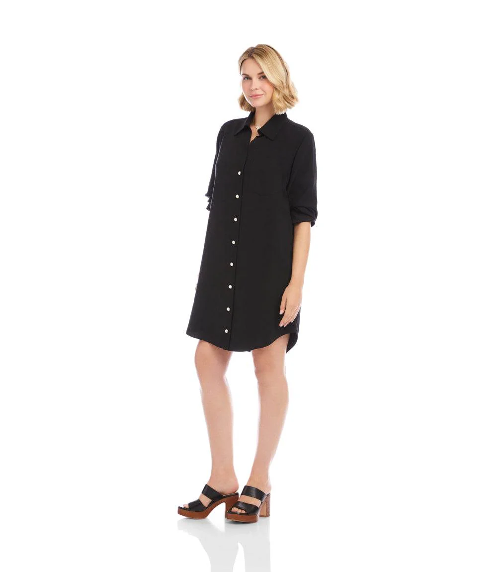 Ruched Sleeve Shirtdress - Image 6