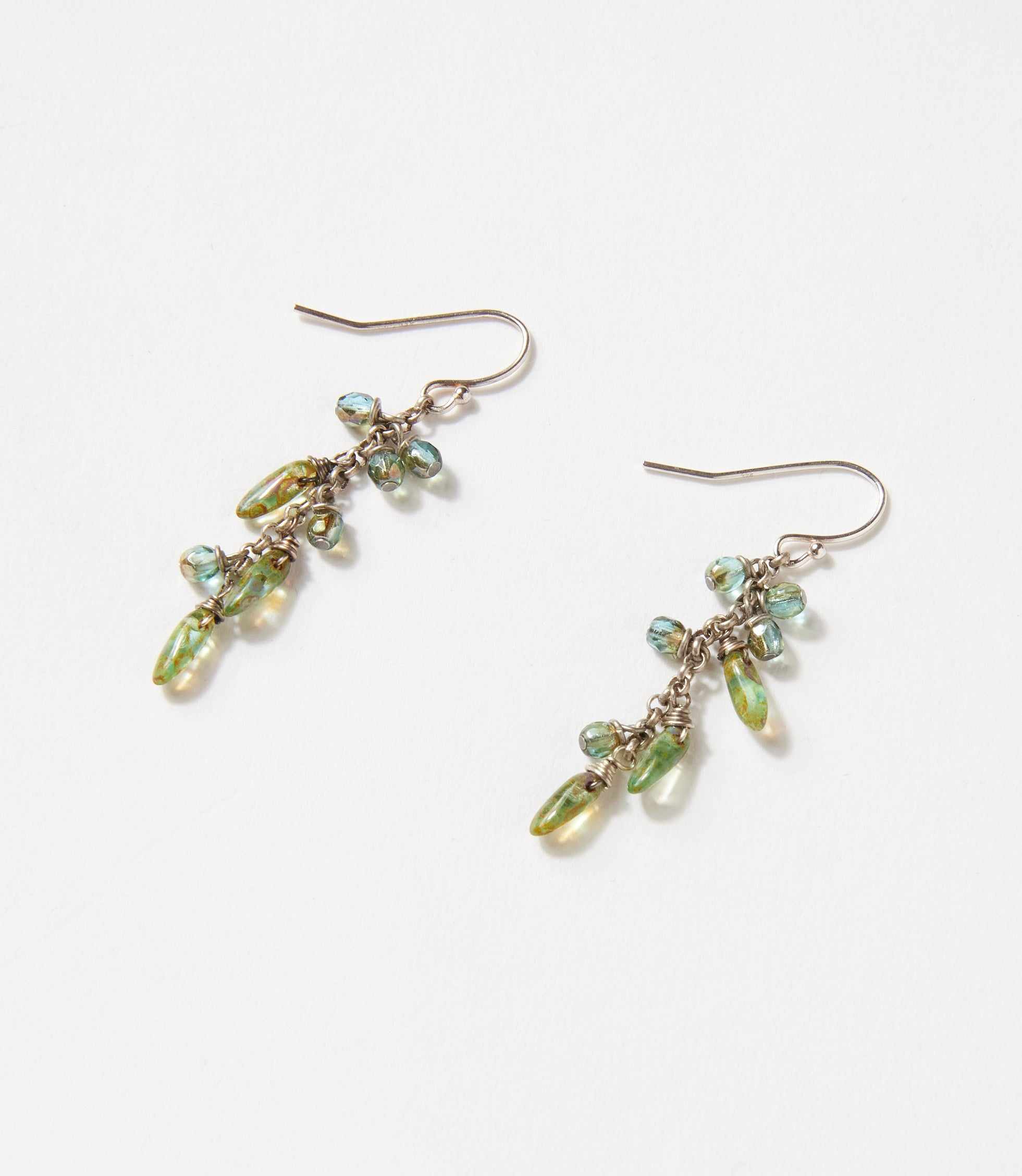 Rustic Creek Glass Cluster Earrings - Image 3