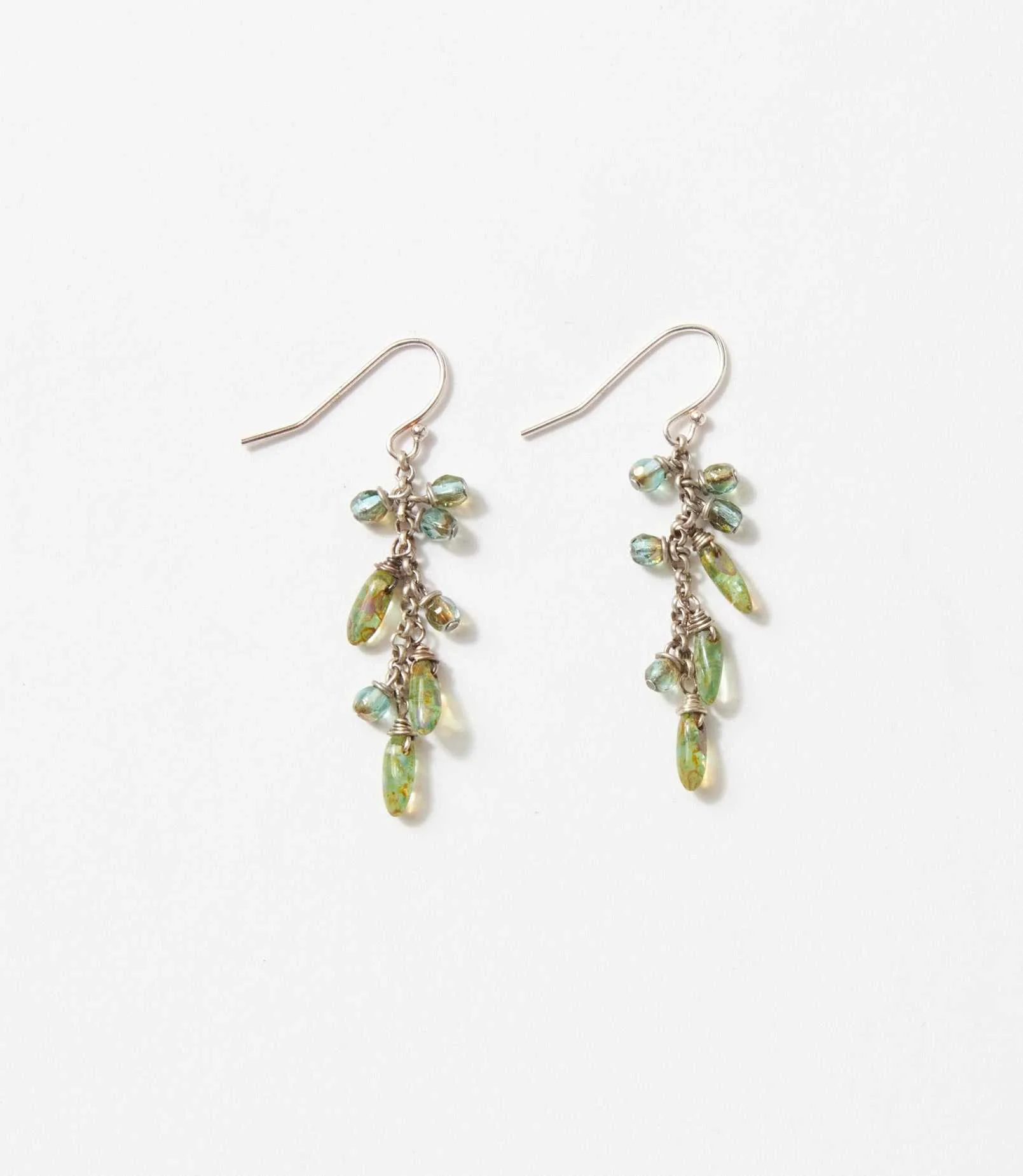 Rustic Creek Glass Cluster Earrings - Image 5