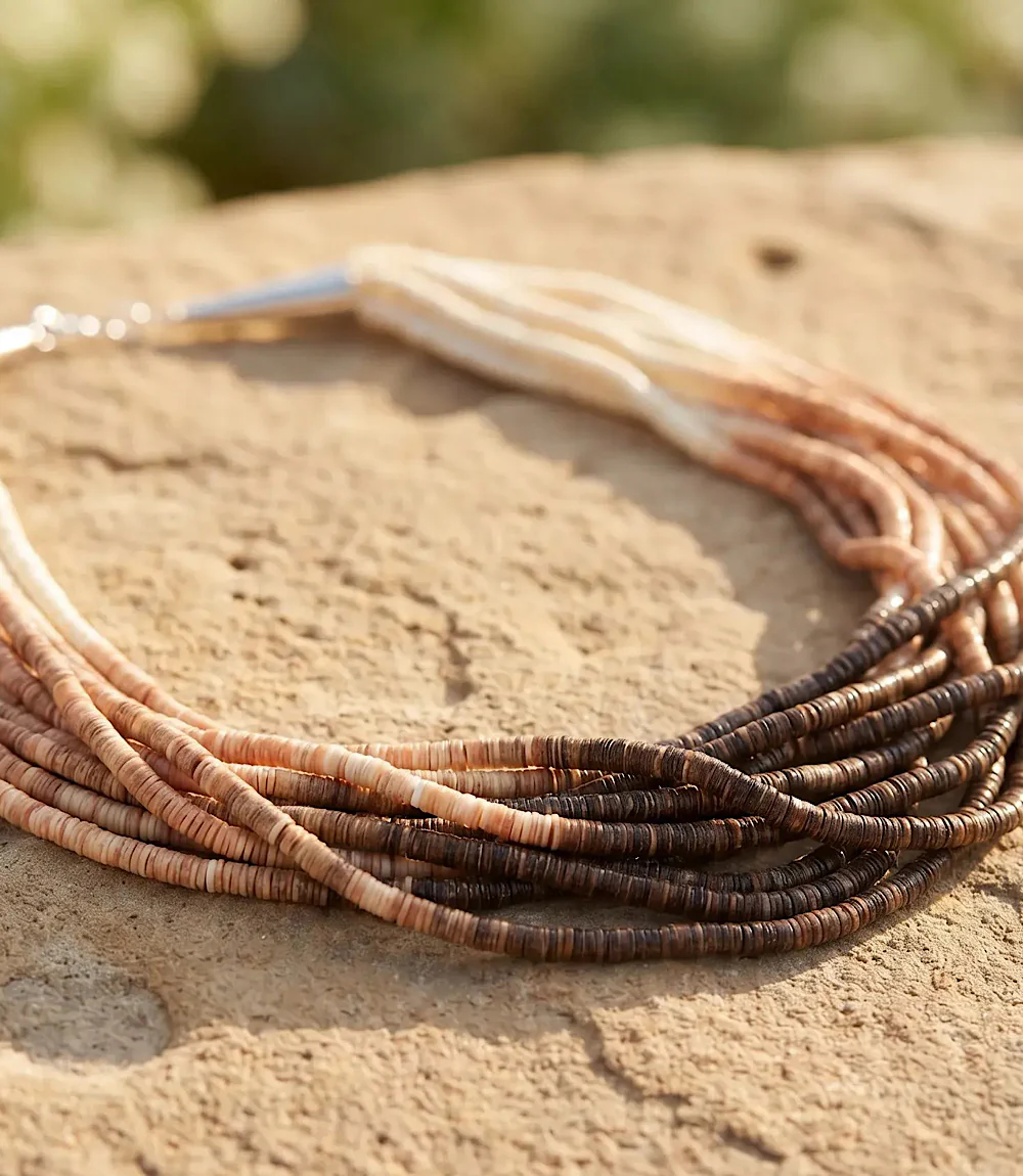Santo Domingo Ombre Heishi Necklace - Image 2