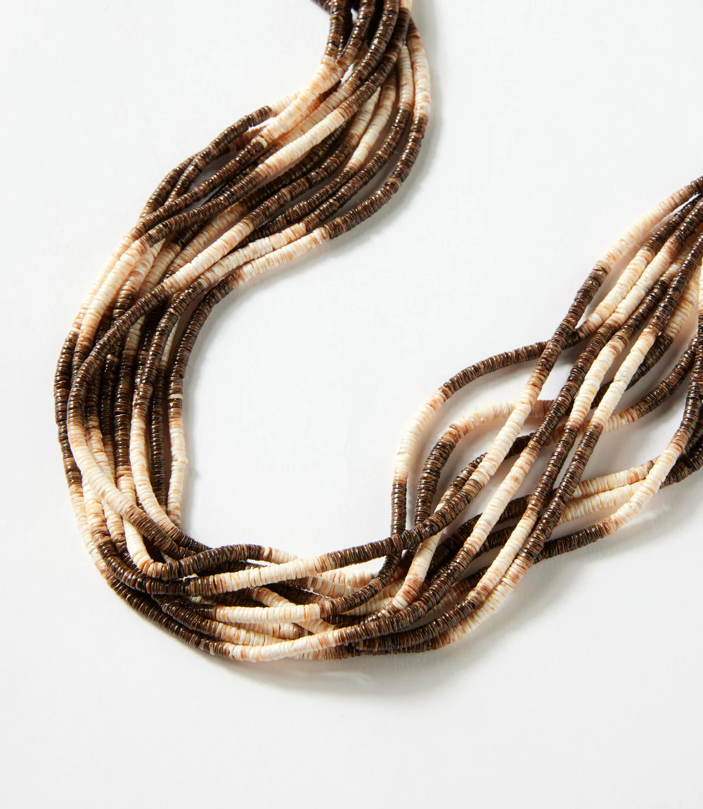 Santo Domingo Ten Strand Heishi Necklace - Image 3
