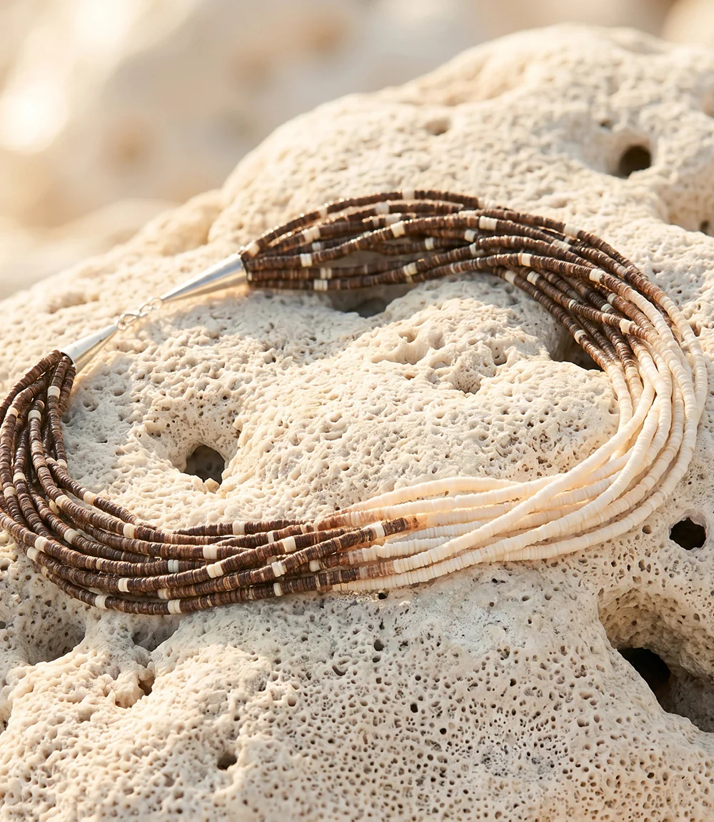 Santo Domingo Ten Strand Heishi Necklace - Image 2