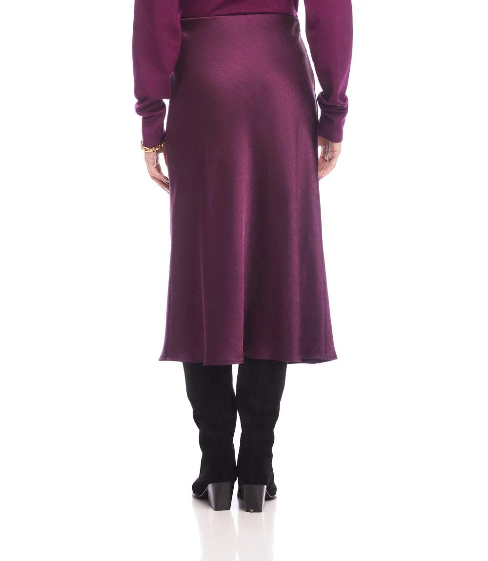 Satin Bias Cut Midi Skirt - Image 4