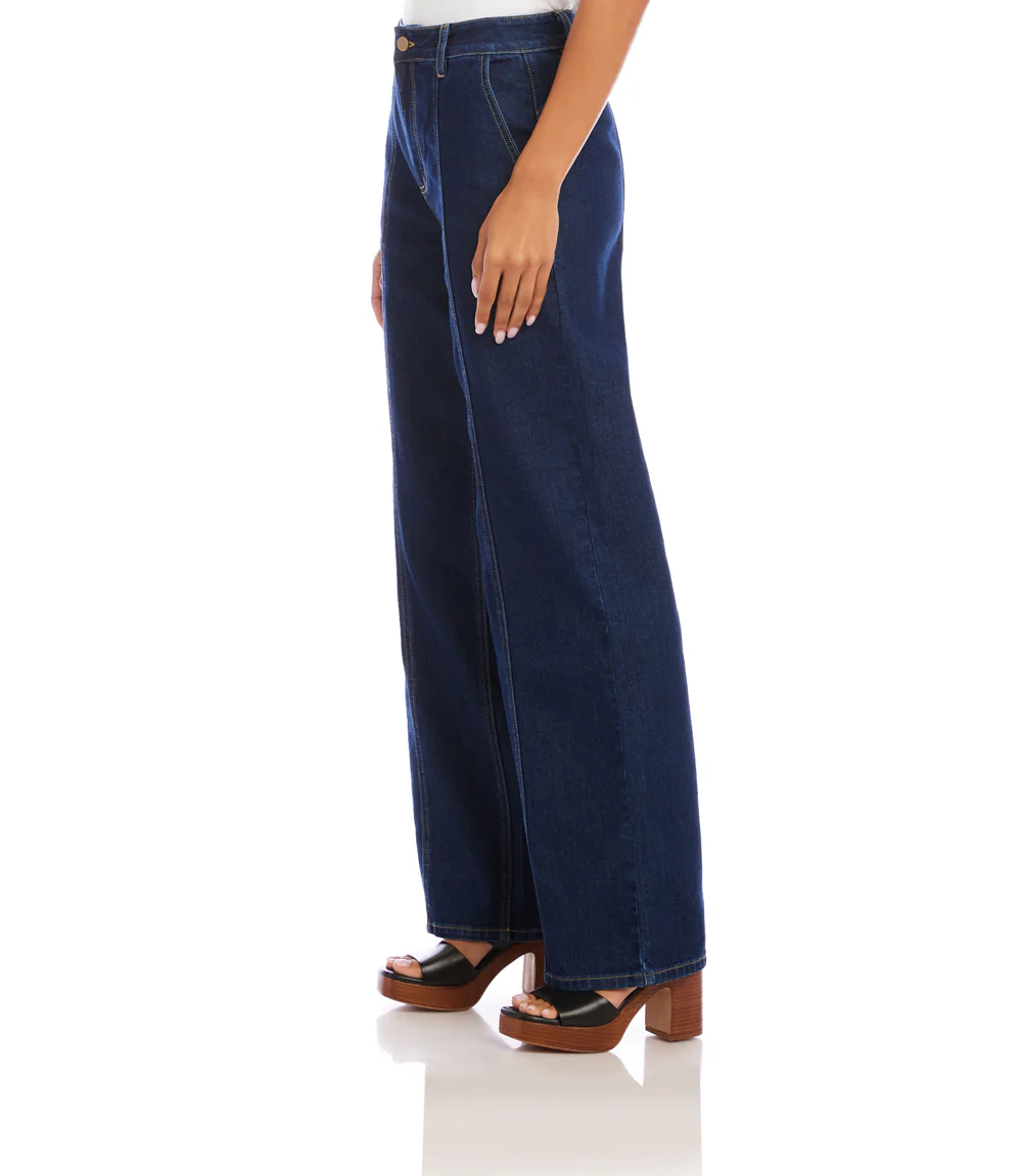 Seam Detail Wide-Leg Jeans - Image 5