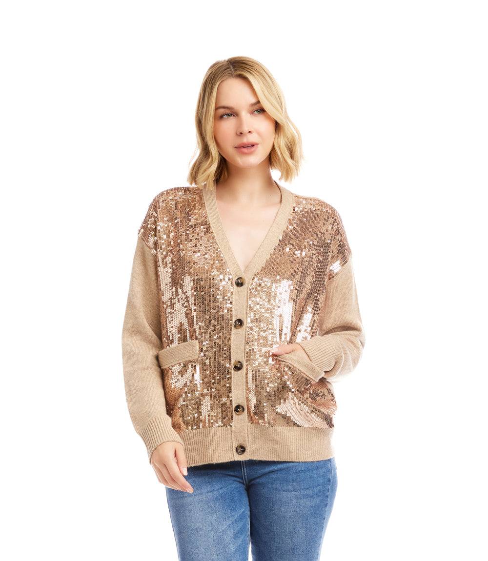 Sequin Cardigan Sweater - Image 3