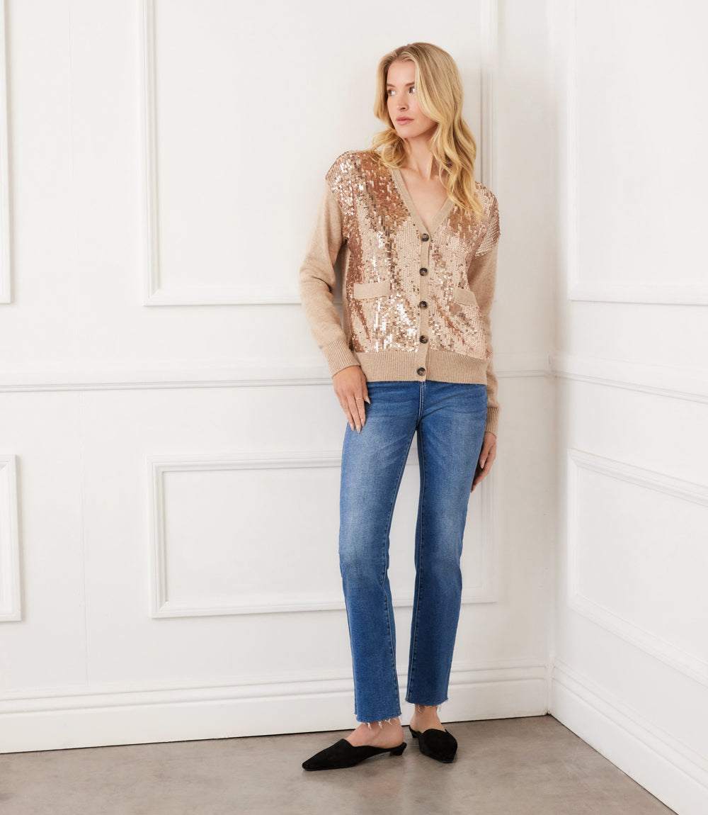Sequin Cardigan Sweater - Image 7