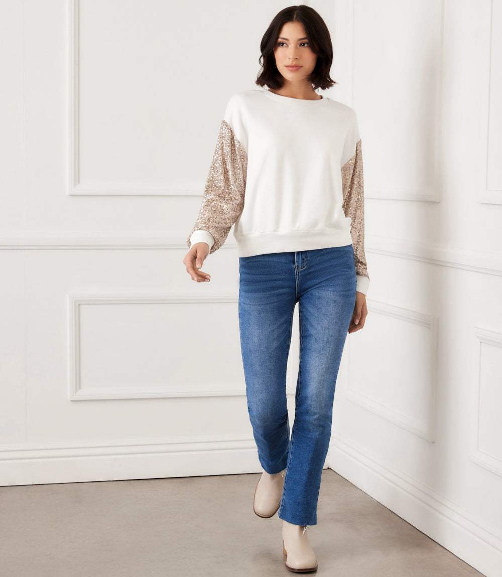 Sequin Sleeve Top - Image 5