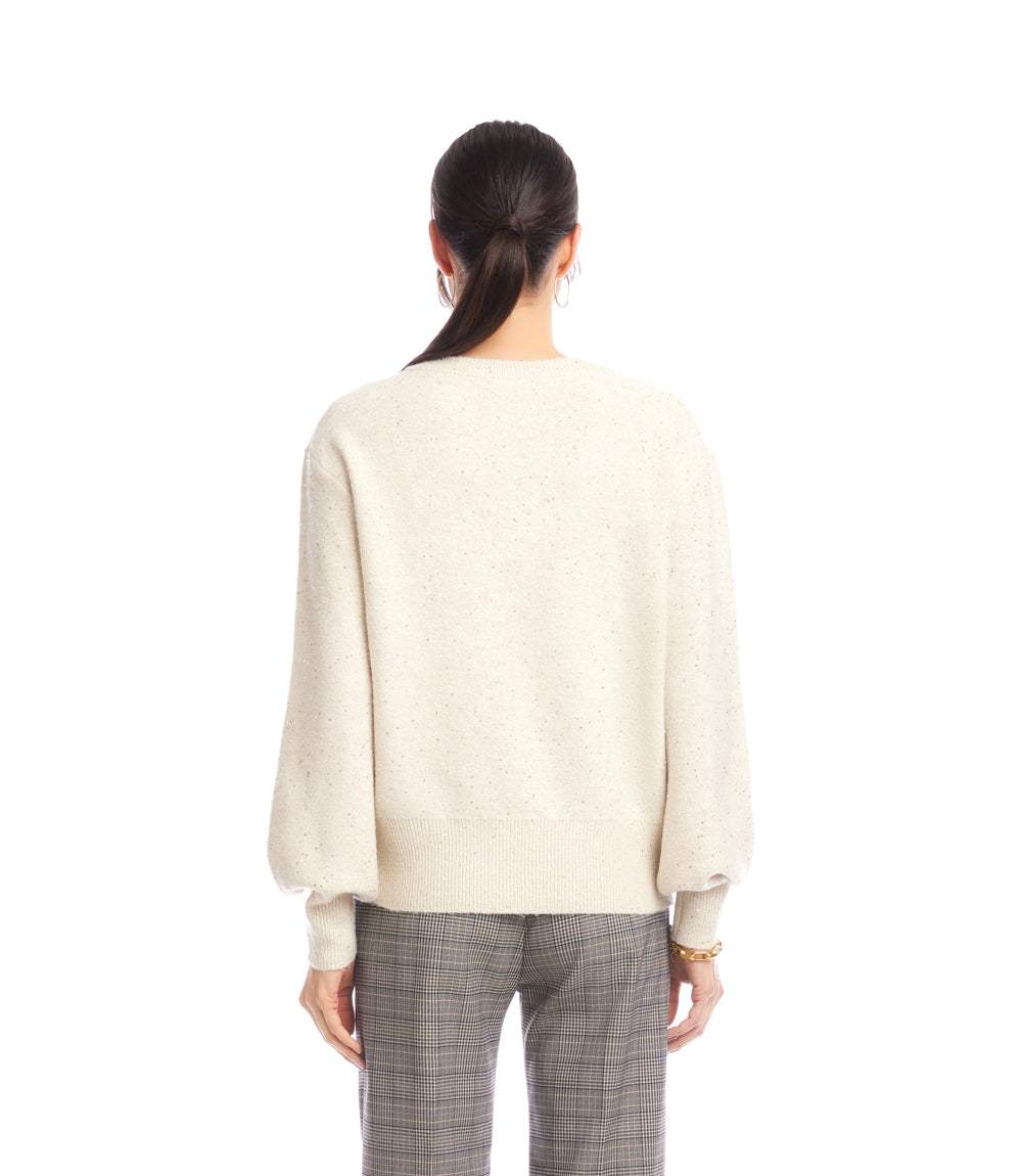 Sequin V-Neck Sweater - Image 4