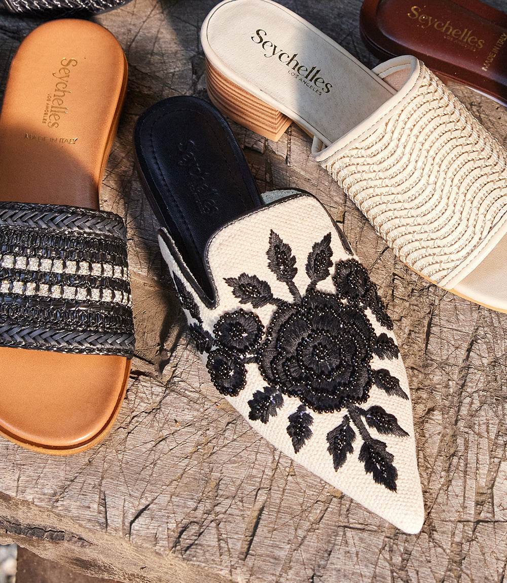 Seychelles Around The World Embroidered Mules - Image 2