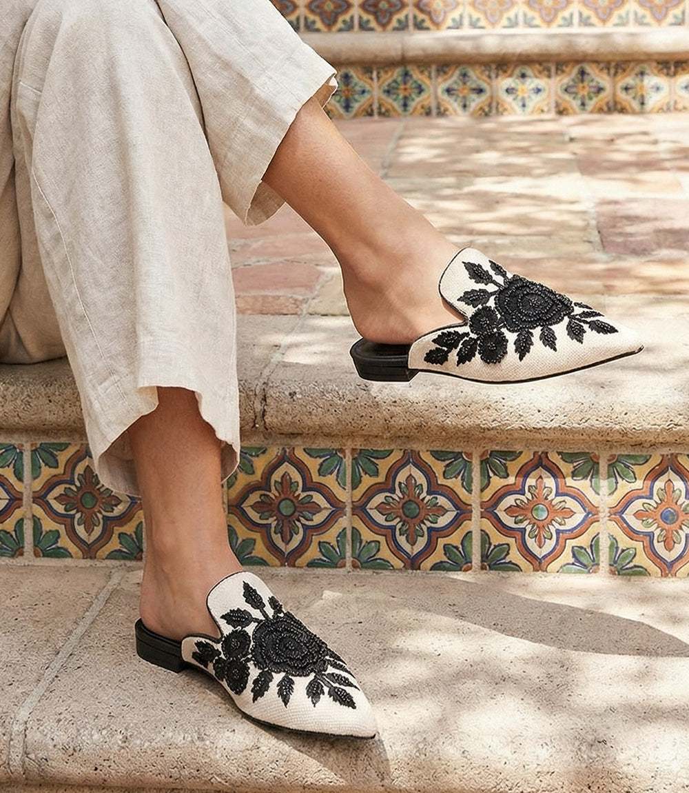 Seychelles Around The World Embroidered Mules - Image 7