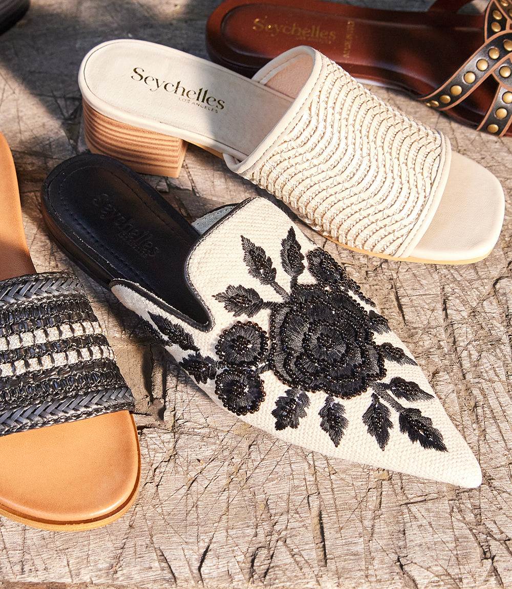 Seychelles Around The World Embroidered Mules - Image 9