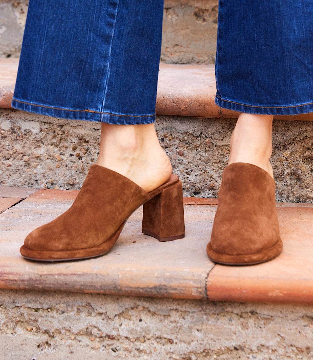 Seychelles Honor Suede High Heel Clogs - Image 7