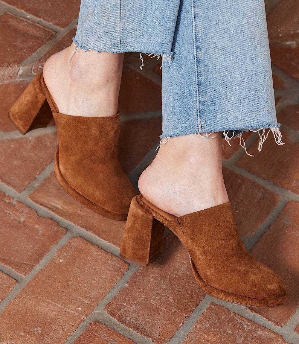 Seychelles Honor Suede High Heel Clogs - Image 9