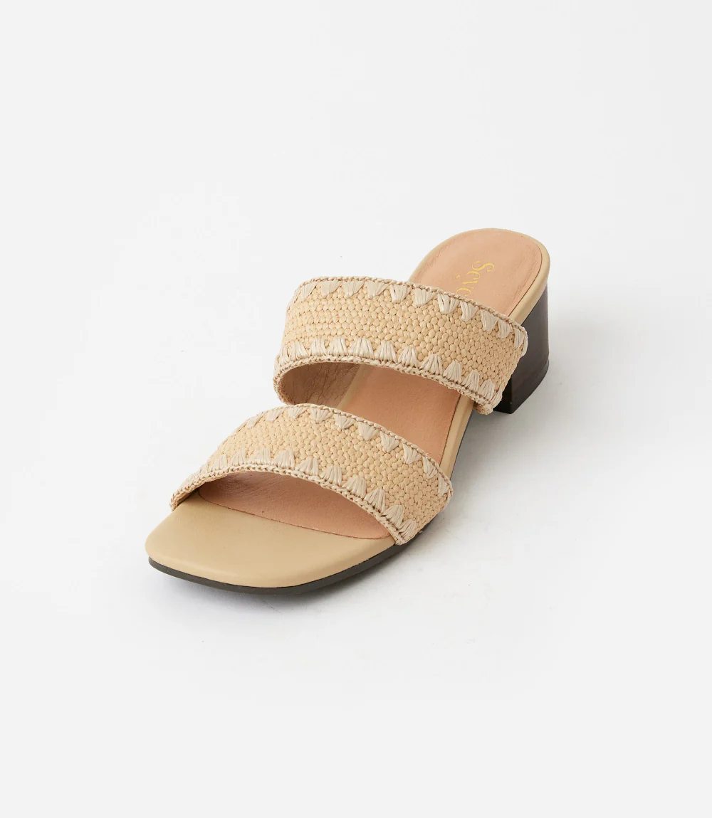 Seychelles Maui Raffia Mid Heel Sandals - Image 2