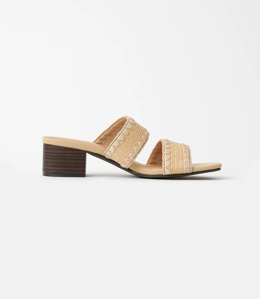 Seychelles Maui Raffia Mid Heel Sandals - Image 5