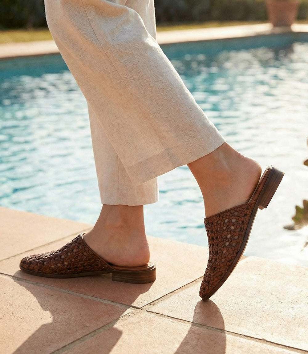 Seychelles Meet Me Half Way Woven Leather Mules - Image 3