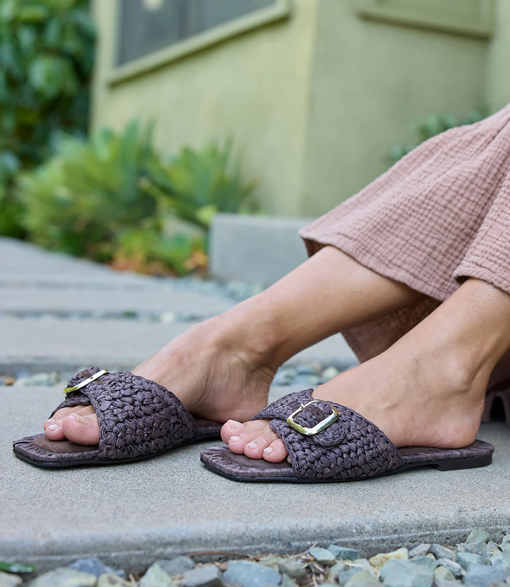 Seychelles Morning Brunch Raffia Buckle Sandals - Image 6