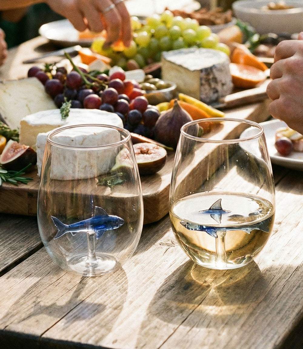 Shark Stemless Wine Glass - Image 5