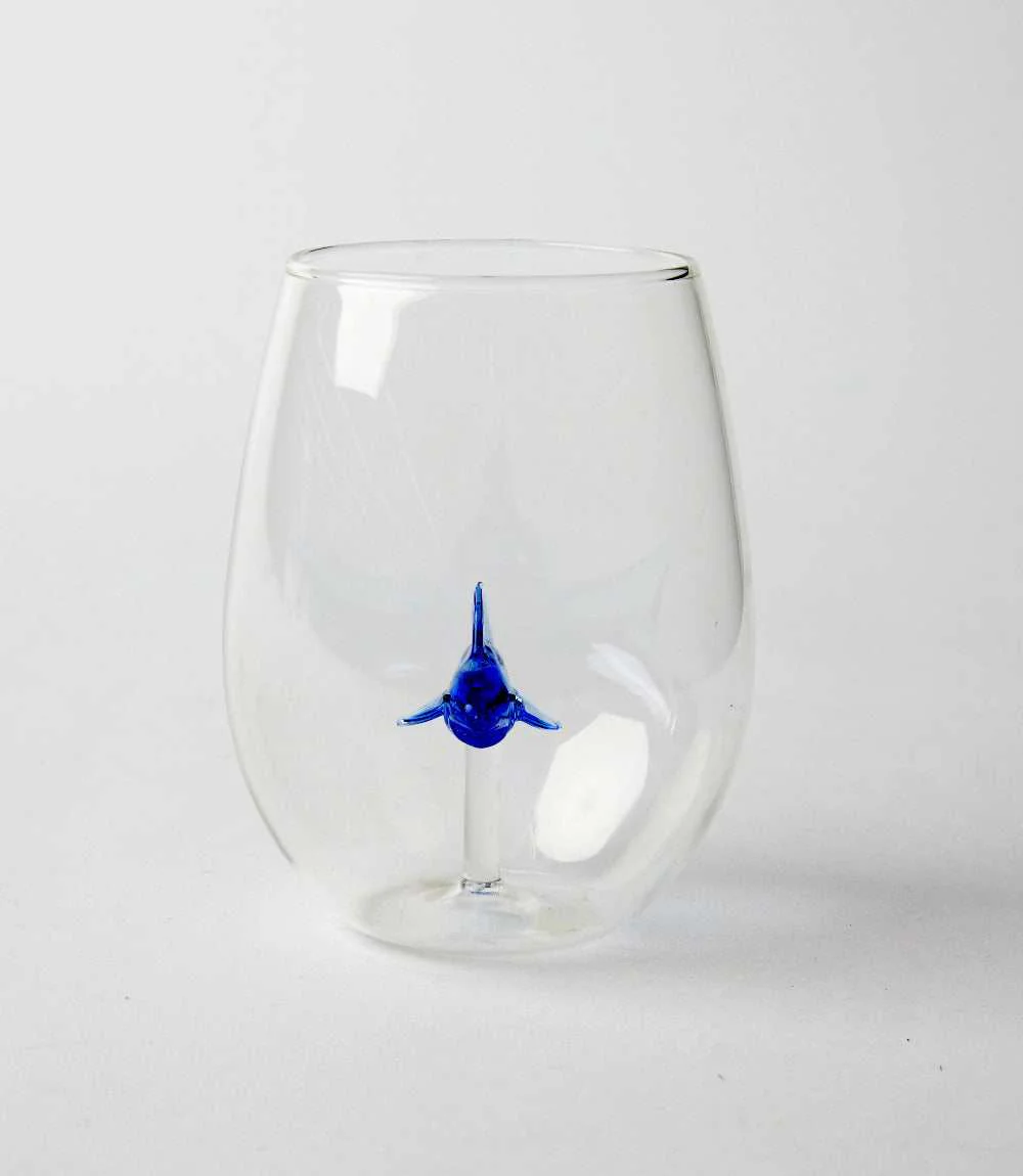Shark Stemless Wine Glass - Image 6