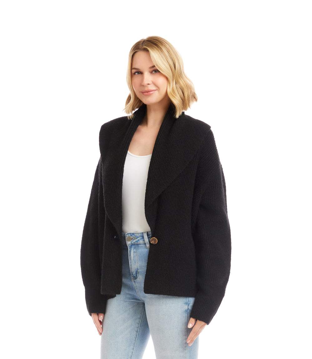 Shawl Collar Cardigan Sweater - Image 3