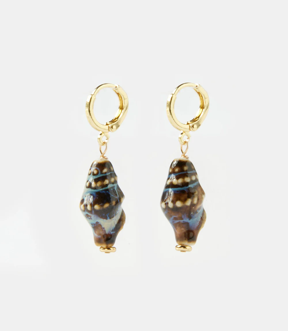Shell Huggie Earrings - Image 4