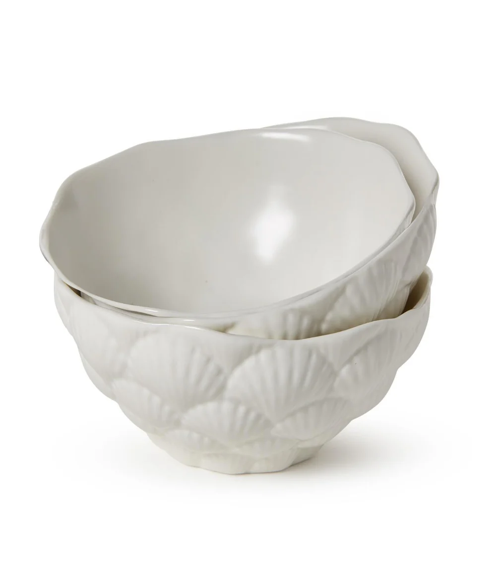 Shell Porcelain Small Bowls, Set Of 3 - Image 3