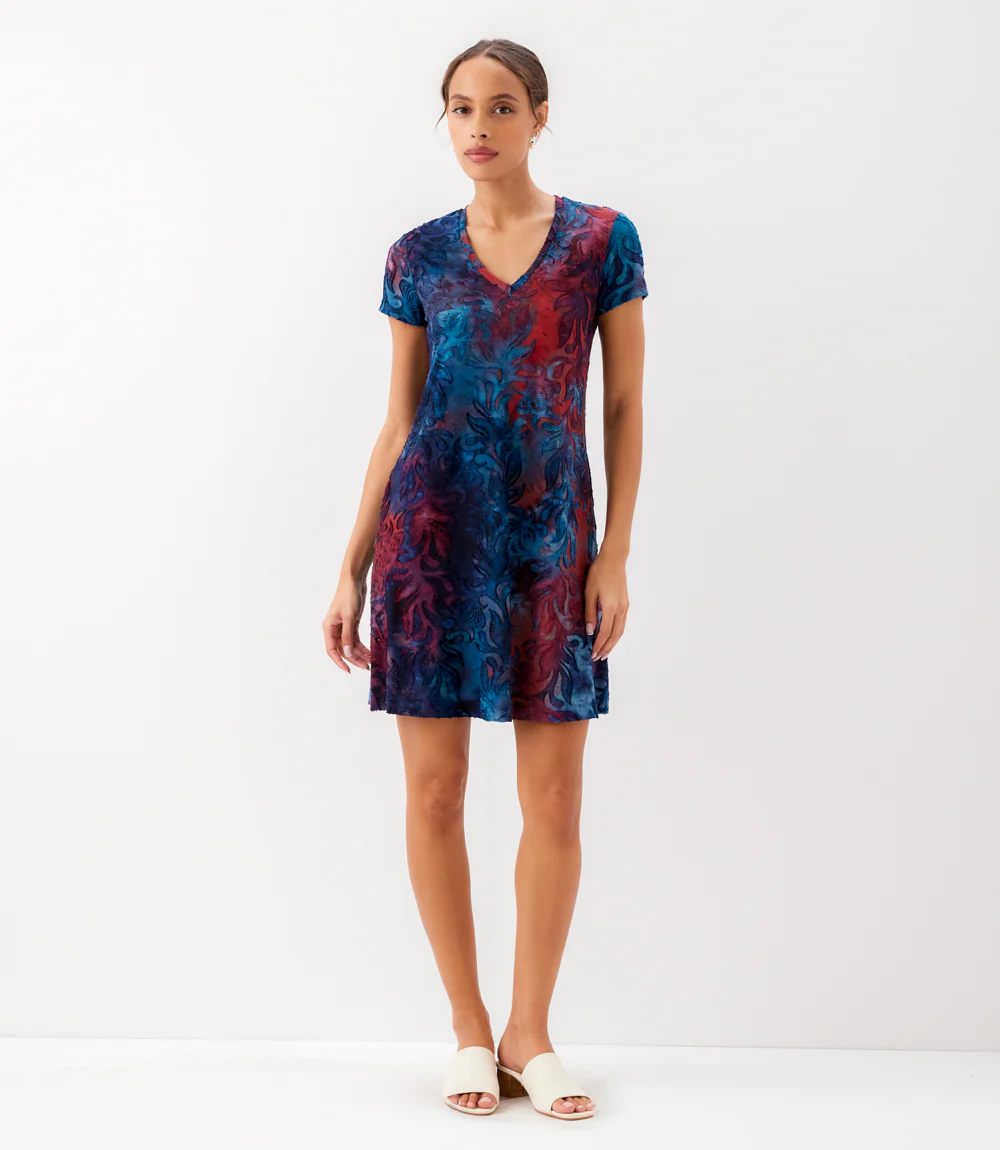 Short Sleeve A-Line Dress - Image 2