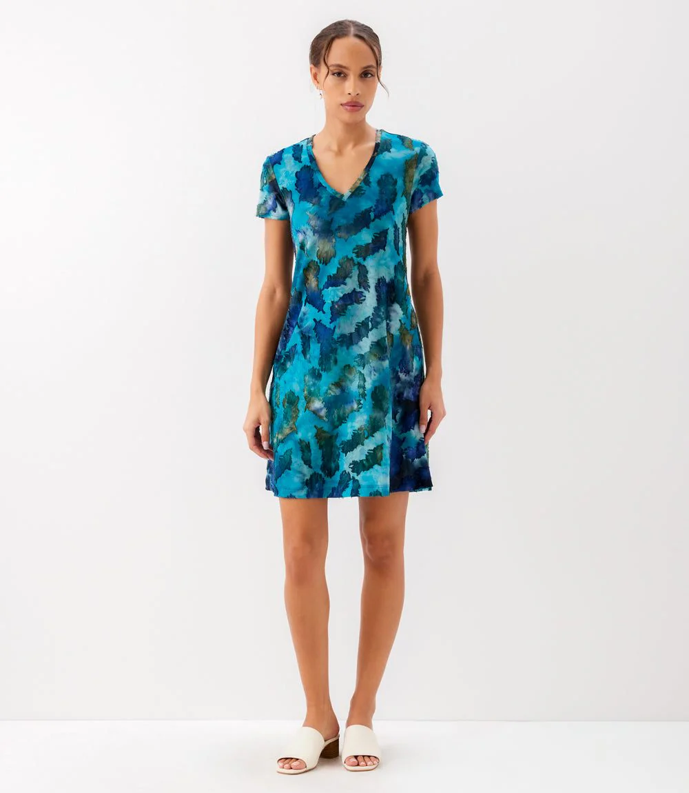 Short Sleeve A-Line Dress - Image 2