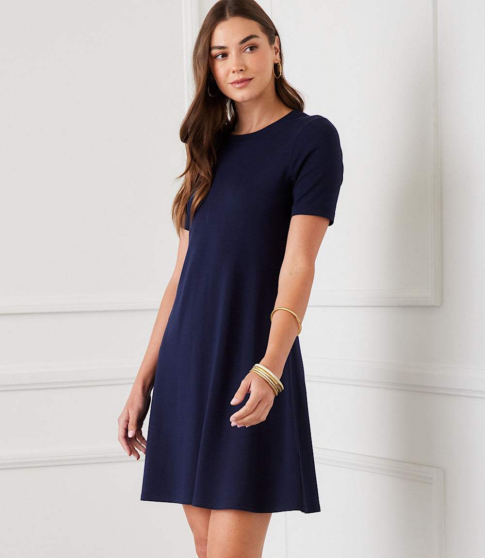 Short Sleeve A-Line Dress - Image 2