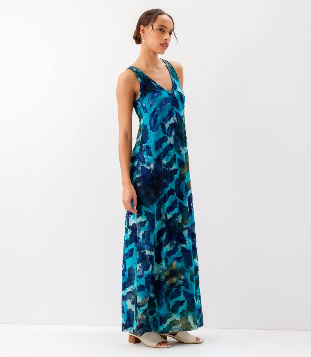 Side-Slit Burnout Maxi Dress - Image 5