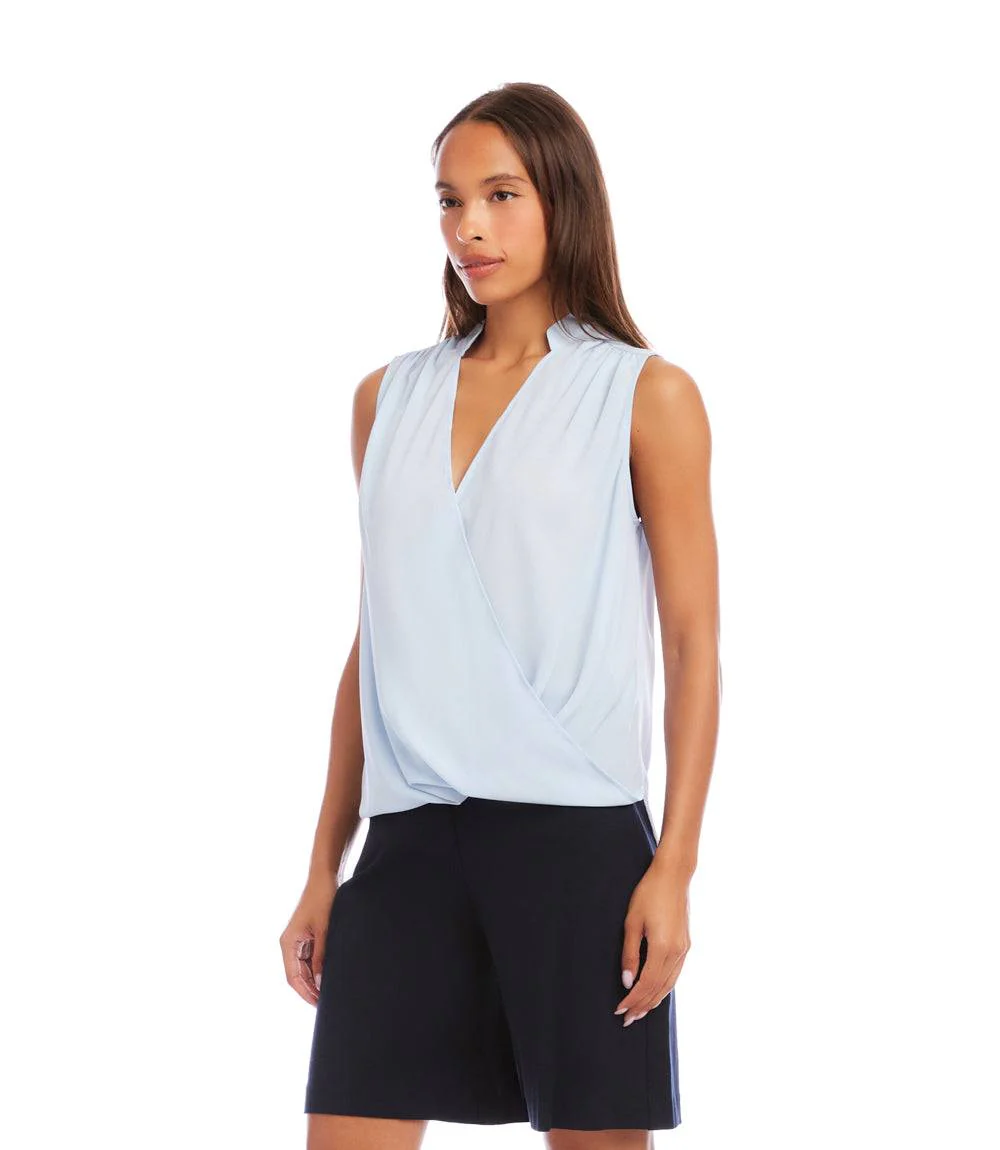 Sleeveless Drape Front Top - Image 4