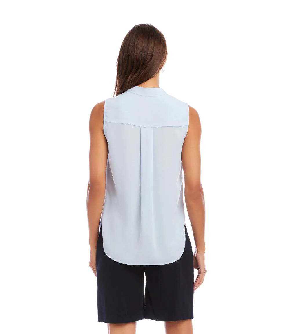 Sleeveless Drape Front Top - Image 5
