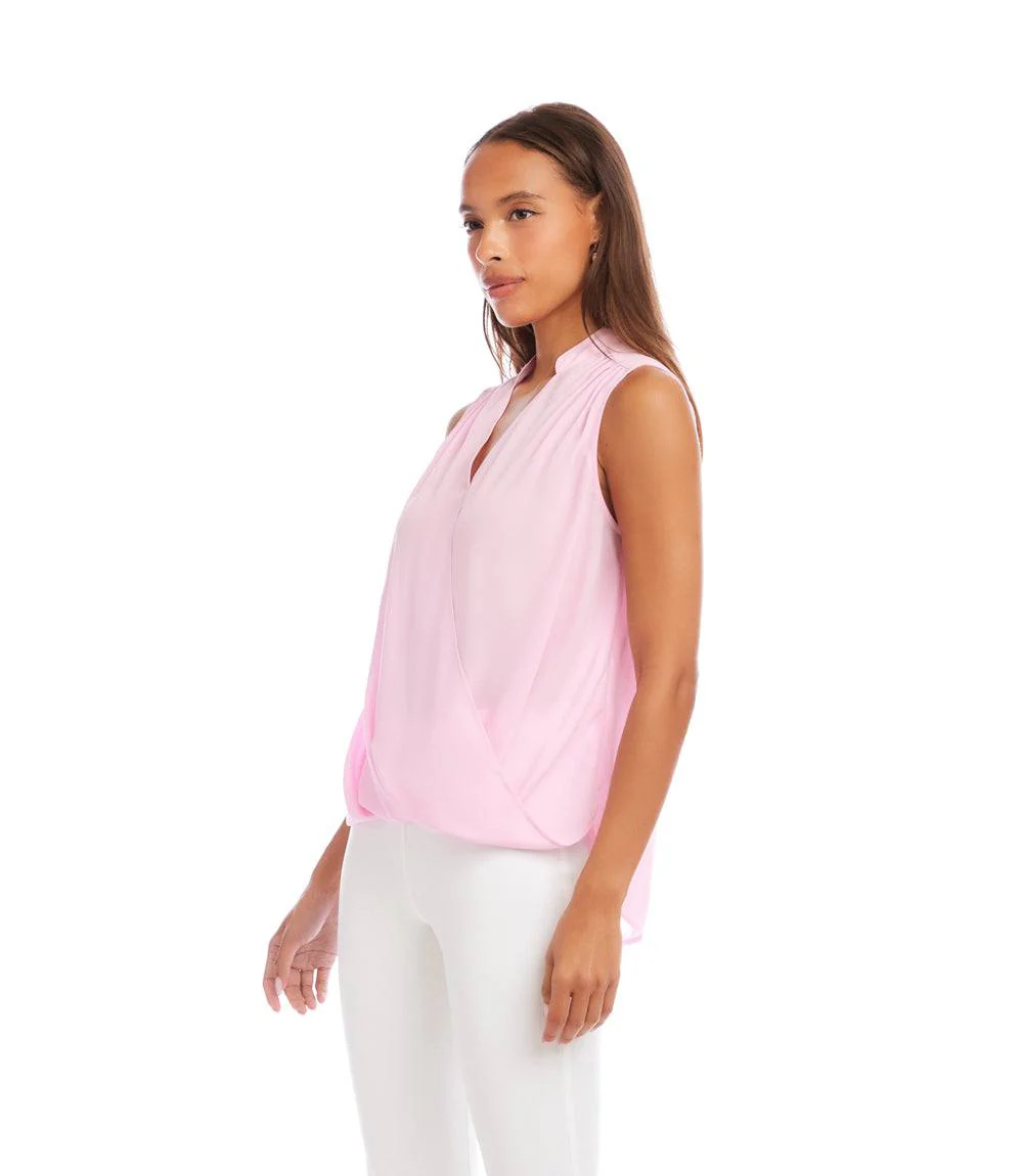 Sleeveless Drape Front Top - Image 4