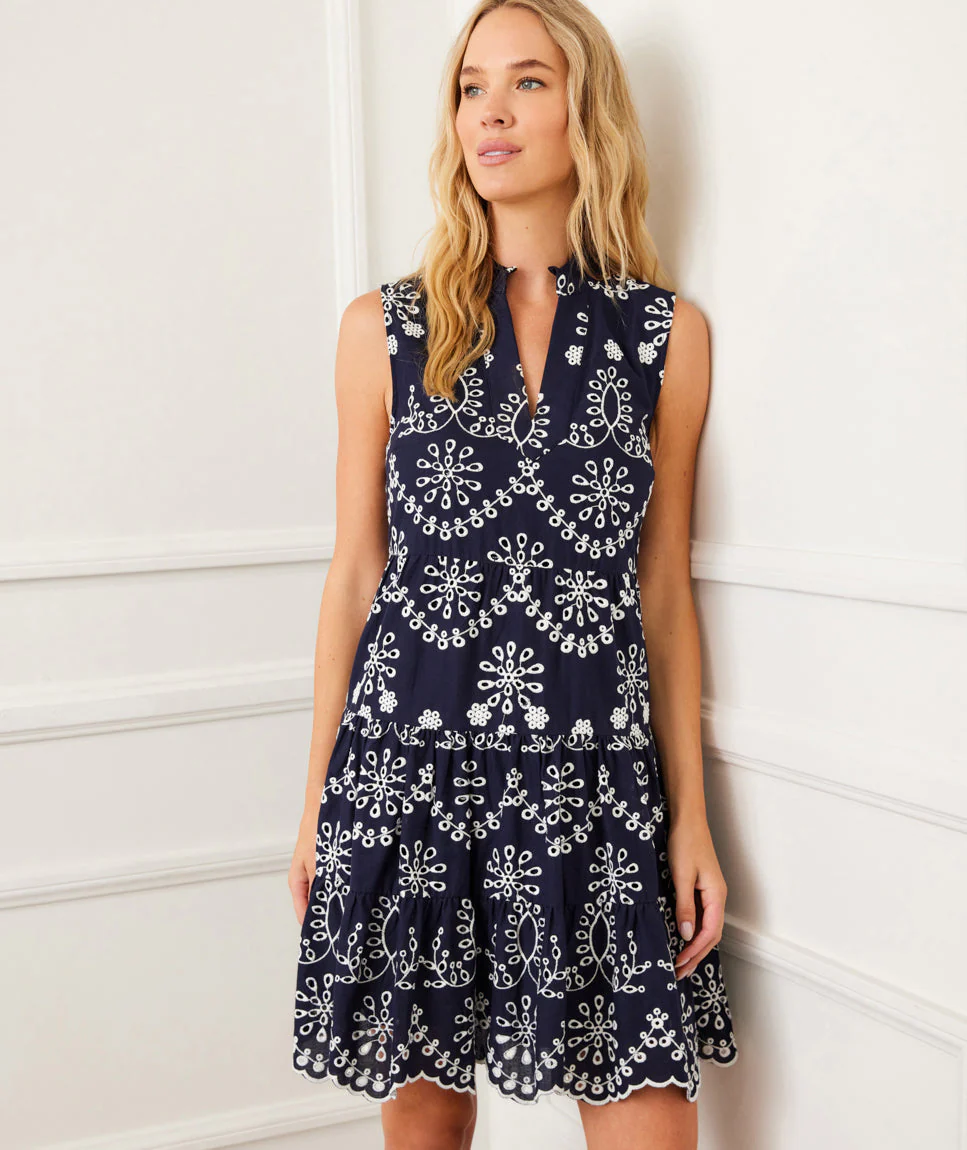 Sleeveless Eyelet Dress - Image 3