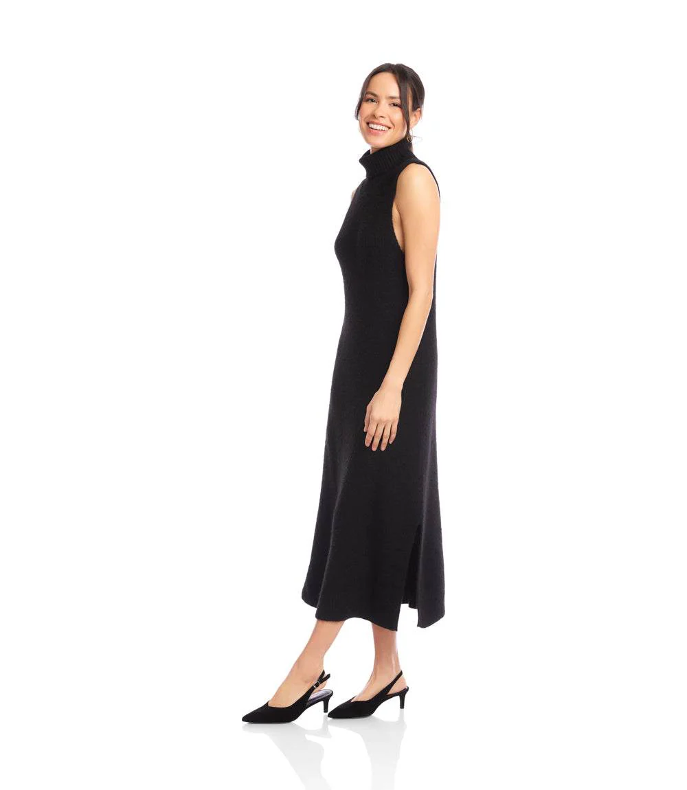 Sleeveless Turtleneck Sweater Dress - Image 4